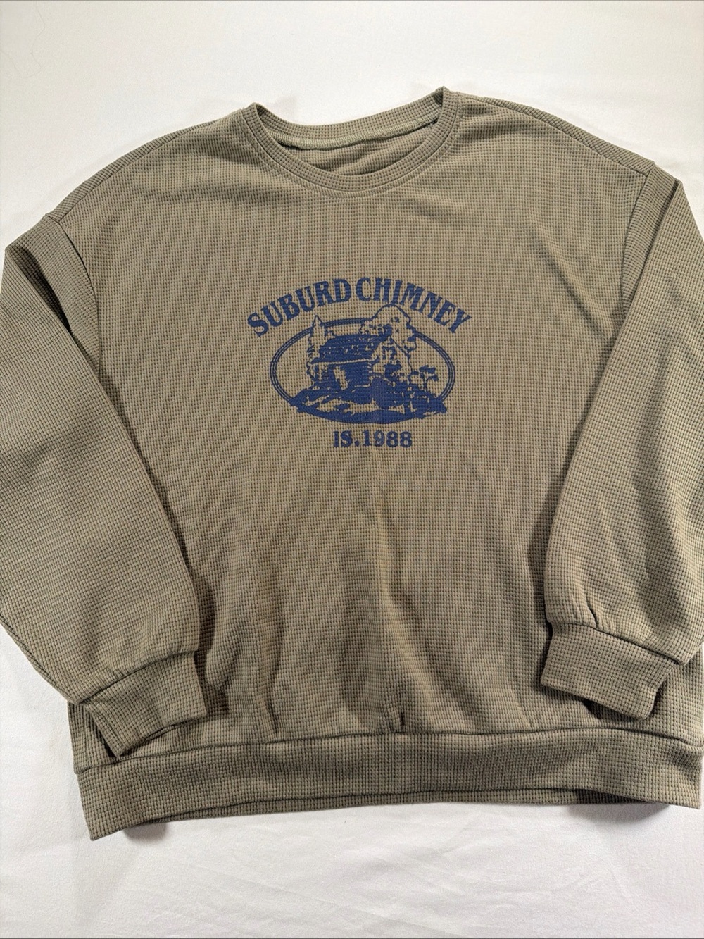 Olive Green Graphic Sweater